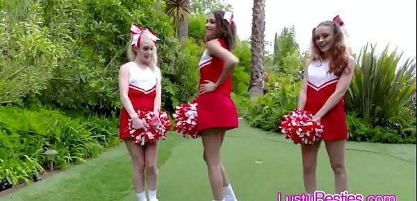  Garden foursome with cheerleader girlfriends